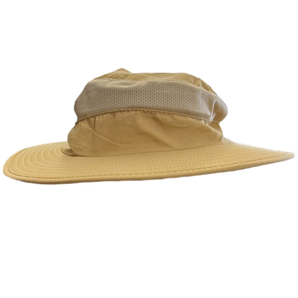 Beige Unisex Fishing Hiking Sun Outdoor Bucket Hat One Size
